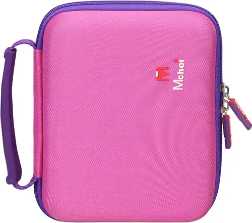 Vista 6 de Estuche de transporte de almacenamiento compatible con el juego de letras magnéticas Leapfrog Fridge Phonics, rosa, solo funda