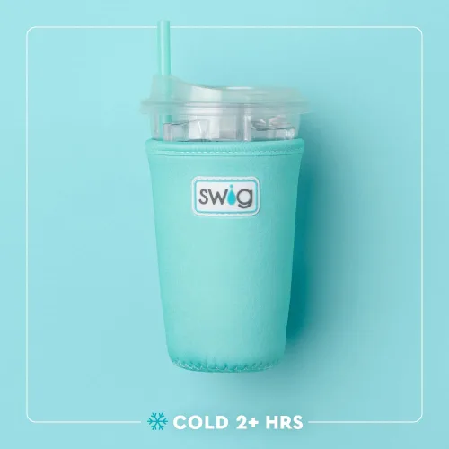 Vista 2 de Swig Life Coolie para taza helada mediana de 22 onzas, funda aislante estándar de 22 onzas con asa, aislamiento de neopreno mantiene las bebidas