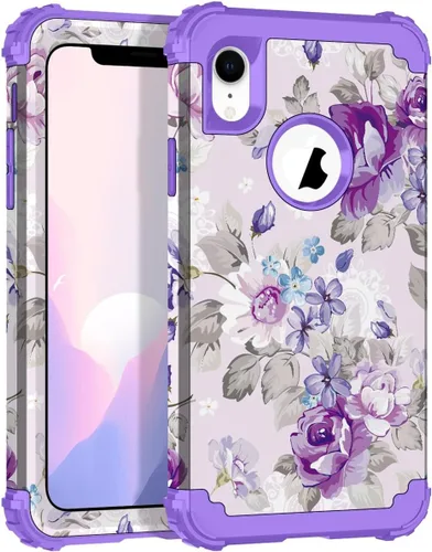 Vista 156 de Hocase Funda para iPhone SE 2022/2020, resistente a prueba de golpes, de plástico duro+goma de silicona, funda protectora híbrida para iPhone SE