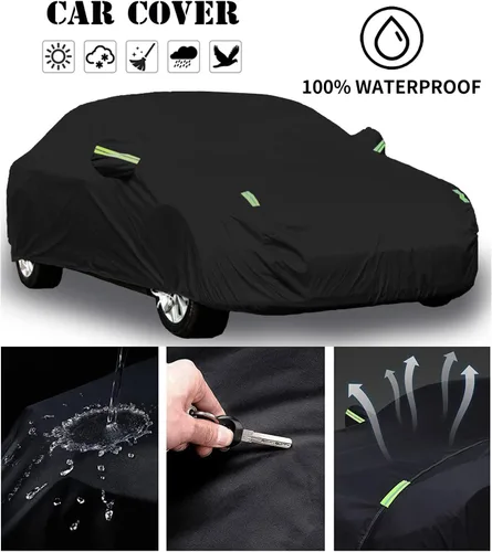 Vista 6 de Ajuste personalizado para funda de auto Audi, para todo tipo de clima, impermeable, protección UV, resistente al viento, para todo tipo de clima
