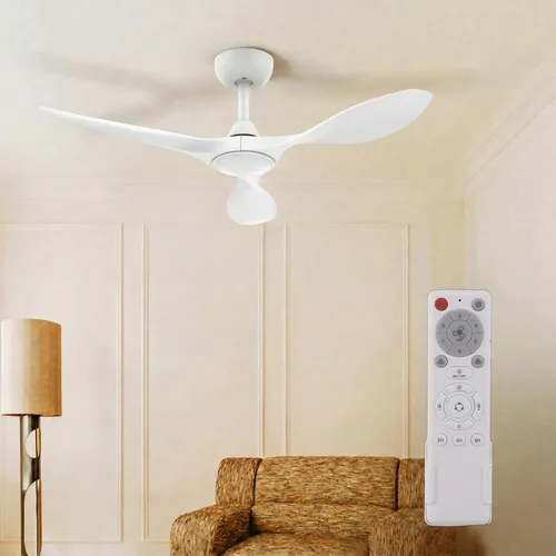 Vista 10 de Roomratv Ventiladores de techo con luces y control remoto, motor CC reversible silencioso y silencioso, 6 velocidades, temporizadores, 3 CCT, uso