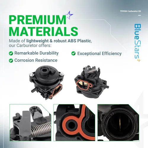 Vista 6 de BlueStars 799584 592361 Carburador - Compatible con motores de 140cc Husqvarna LC121P Troy-Bilt TB110 TB200 B110 cortacésped - Reemplaza 594058