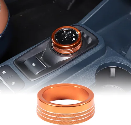 Vista 8 de Cubierta de anillo de botón de palanca de cambios de automóvil compatible con Ford Maverick 2022-2024, cubierta de anillo para palanca de cambios