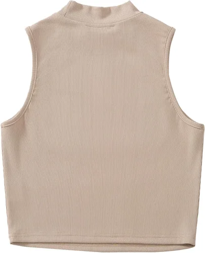 Vista 2 de Verdusa Camiseta sin mangas básica de punto acanalado para mujer