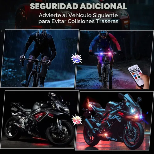 Vista 7 de 8PCS Luces Estroboscópicas LED Inalámbricas, Halloween 8 Colores Luces Estroboscópicas Inalámbricas con Control Remoto, IP65 Impermeable Recargable