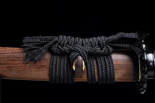 Vista 9 de Tanto Sword - Espada corta hecha a mano de arcilla katana templada de acero T10 real Hamon espada samurái de espiga completa afilada