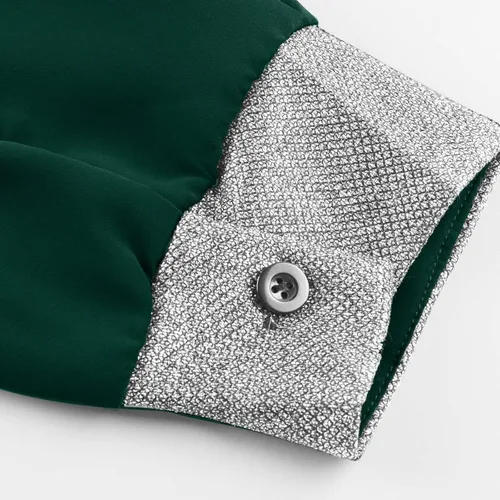Vista 3 de Vestido de talla grande para mujer, con lentejuelas de color, cuello en V, manga de hombros descubiertos, vestido casual de cóctel
