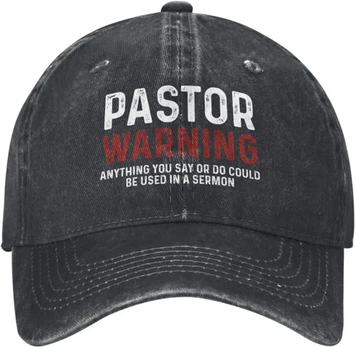 Vista 2 de Regalos de agradecimiento para pastores, regalos para pastores para hombres, sombrero de advertencia para pastor, gorra de advertencia para pastor