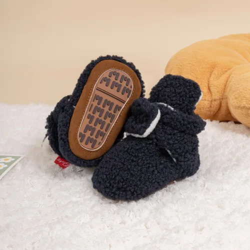 Vista 60 de Botines de forro polar para bebés, niños y niñas, pantuflas antideslizantes con agarre suave, zapatos de calcetín para recién nacidos, cuna