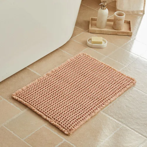 Vista 99 de Triohero Tapete de baño con diseño de gofre, tapete de baño pequeño y bohemio, antideslizante, lavable, ultra suave, súper absorbente, de secado