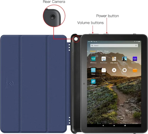 Vista 6 de Fintie Funda para tablet Amazon Fire HD 10 y Fire HD 10 Plus (solo compatible con versión 11ª generación 2021) – ultra ligera y delgada cubierta