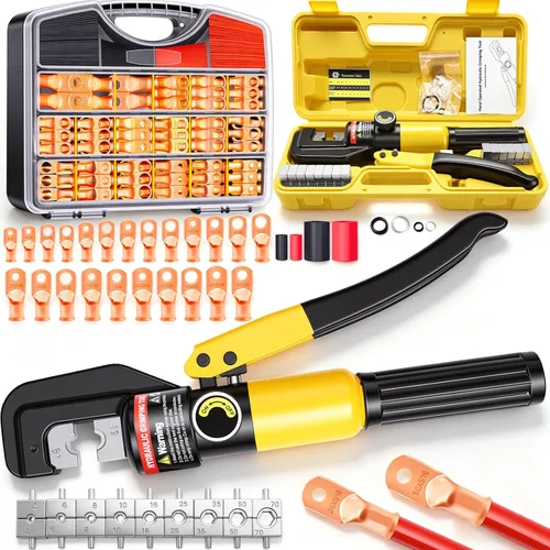 Vista 8 de Twidec/130PCS Kit de terminales de cable de batería de cobre AWG2 4 6 8 10 12 14 16
