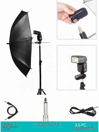 Vista 5 de Disparador de flash inalámbrico 2.4 GHz con transmisor y receptor para Canon