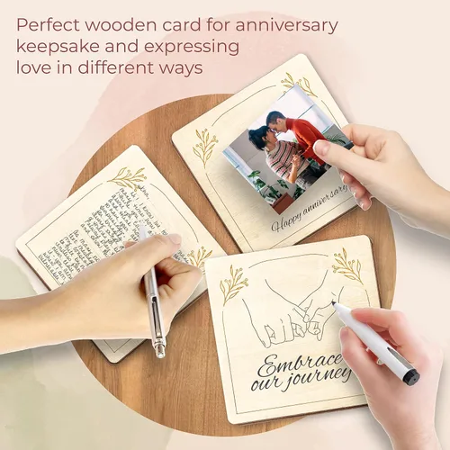 Vista 3 de STOFINITY Tarjeta de Aniversario de 1 Año para Novio Novia - Tarjetas de Feliz Primer Aniversario para Hombres, 1ª Tarjeta de Citas de Papel