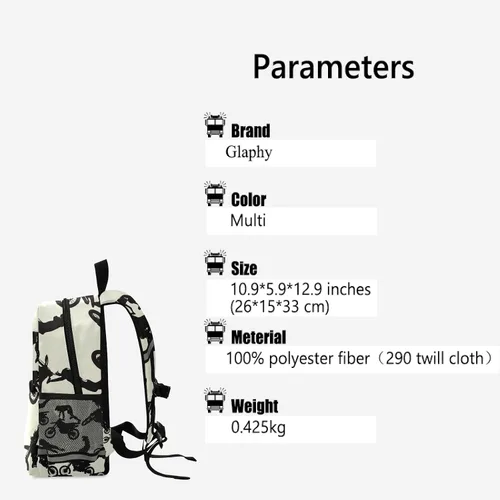 Vista 2 de Glaphy Mochilas para niños-2, Motocicleta, Mochilas Daypack