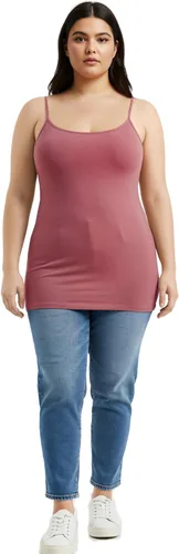 Vista 103 de Emmalise Camisola larga casual básica para mujer, con tirantes ajustables, top en capas