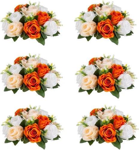 Vista 42 de Centros de mesa de flores para mesas de boda: decoraciones de mesa de Halloween, bolas de flores negras, centros de mesa para compromiso, ceremonia