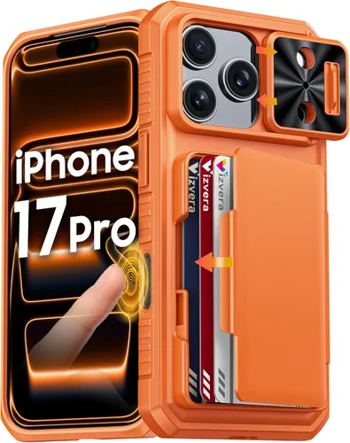Vista 10 de Vizvera para iPhone 16 Pro Max Funda tipo cartera RFID [Soporte para tarjetas][Control de cámara][Cubierta de cámara] Funda protectora de silicona