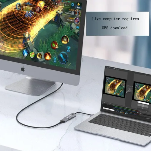 Vista 3 de Tarjeta de captura de video, dispositivo de captura de video HDMI 4K, 1080P HD 30fps Grabber de audio y video en vivo para juegos, transmisión