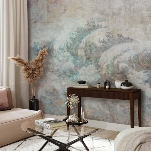 Vista 2 de artgeist Mural de pared Ola como Kanagawa 98 x 69 pulgadas - Papel tapiz no tejido de vellón para decoración de pared, impresión fotográfica, diseño