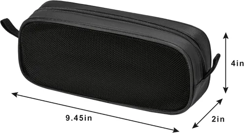 Vista 3 de Funda para cargadores de laptop, bolsa de malla con cremallera para accesorios electrónicos para laptop, tableta, alimentación, mouse, cable