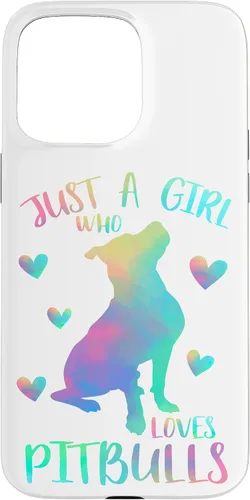 Vista 31 de Just a Girl Who Loves Pitbulls Watercolor Cute Pitbull Case for iPhone 17