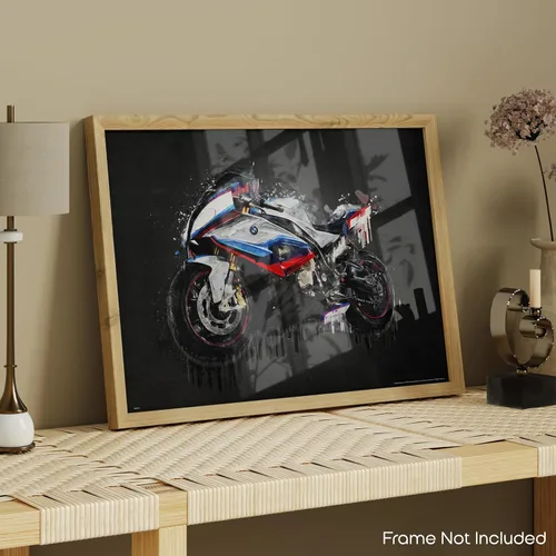 Vista 5 de Inspirational Wall Art Co. - Abstracto CBR - Sportbike Honda Motocicleta Retro Shop Garage Biker Regalo Motivación Citas Pósters - Impresión