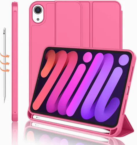 Vista 25 de iMieet Funda para iPad mini 7 2024 (A17 Pro), Funda para iPad mini 6 (8.3 pulgadas, modelo 2021), Funda para iPad mini 7ª/6ª generación con soporte