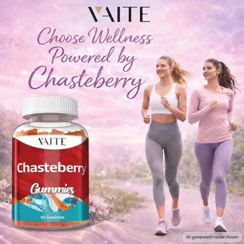 Vista 6 de Chasteberry Suplemento para mujer, gomitas – Suplementos masticables veganos para equilibrar el apoyo hormonal para mujer, masticables a base