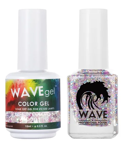 Vista 36 de WAVEGEL - Juego dúo de gel y esmalte de uñas a juego - Colección Simplicity - #P109 Blizzard I 0.5 onzas