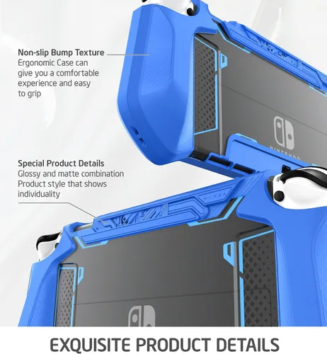 Vista 5 de Mumba Funda acoplable para Nintendo Switch OLED 2021, serie Blade TPU Grip Funda protectora Accesorios compatibles con Nintendo Switch OLED de 7