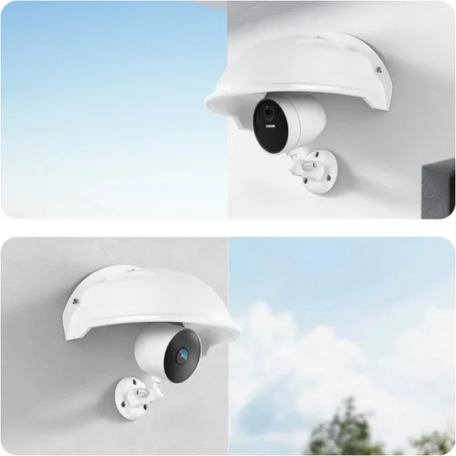 Vista 6 de Paquete de 3 cubiertas universales para cámara de exterior, protección contra el sol y la lluvia, para anillo nido, cubierta protectora de plástico