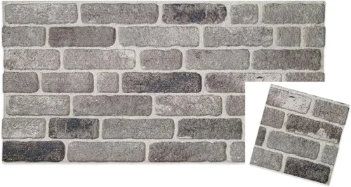 Vista 35 de IZODEKOR Paneles de pared 3D con efecto ladrillo, revestimiento, aspecto de piedra, revestimiento de espuma de poliestireno para sala de estar