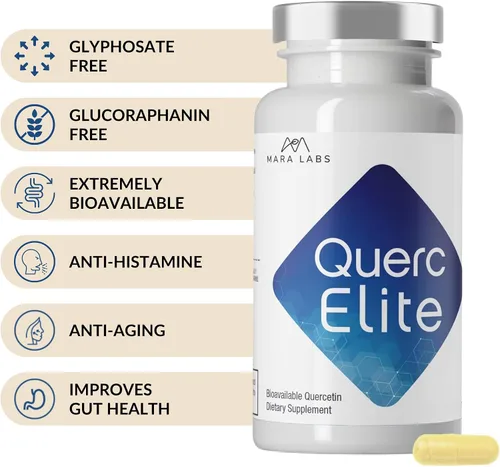 Vista 3 de Mara Labs QuercElite Quercetina biodisponible 350 mg de quercetina y 250 mg de complejo de semillas de brócoli 30 cápsulas veganas