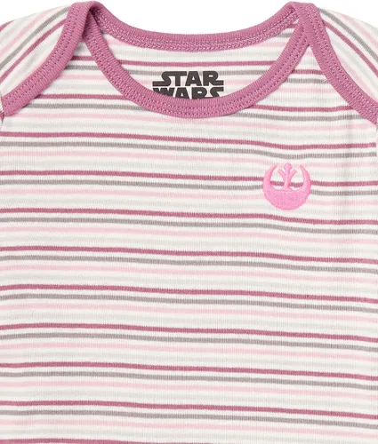 Vista 5 de Tienda Essentials Disney para bebés niñas Marvel Star Wars Body de princesa de manga larga paquete de 5