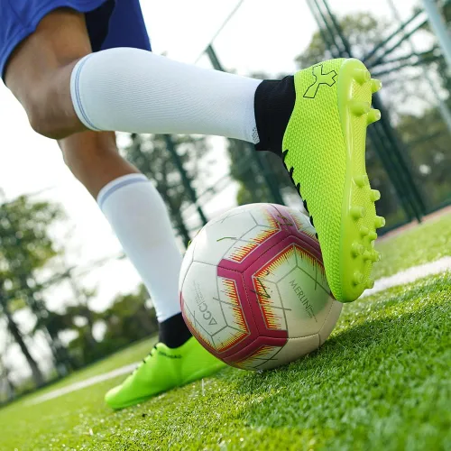 Vista 6 de Botas de fútbol para hombre con tacos de fútbol para hombres y niños grandes, zapatos de punta alta para jóvenes, entrenamiento profesional