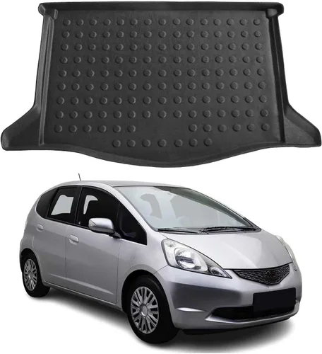 Vista 9 de OMAC Alfombrillas para maletero Honda Fit Hatchback 5 puertas 2007-2008 Moldeado 3D Cargo Liner - Negro - Caucho - Protección para todo
