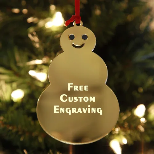 Vista 13 de Adorno de bombilla de Navidad grabado personalizado dorado Los mejores regalos de Navidad para recién casados, bebés primero, bodas, parejas