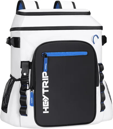 Vista 16 de Heytrip Backpack Cooler Insulated Waterproof Leakproof Lunch Bag 36/54 Cans Blanco