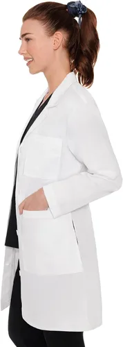 Vista 3 de Med Couture Women's Lab Coat 37 inch White Labcoat Long
