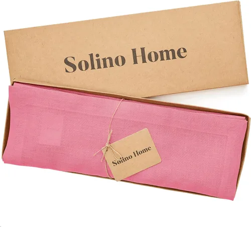 Vista 26 de Solino Home Juego de 4 manteles individuales blancos de 100 % lino puro de 14 x 14 pulgadas para invierno, San Valentín, primavera, Pascua, Fete