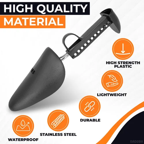 Vista 3 de NADOBA 5 pares de árboles de zapatos de plástico I árboles de zapatos de longitud ajustable para hombres I zapatos y botas árboles I hombres zapatos