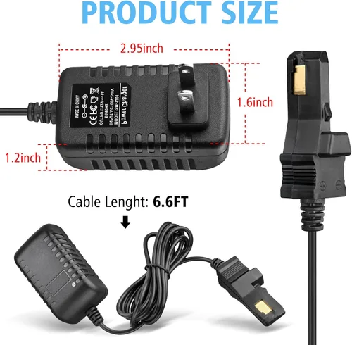 Vista 2 de Cargador de 12V para ruedas eléctricas Ride On Car Gris y Naranja Top Batería