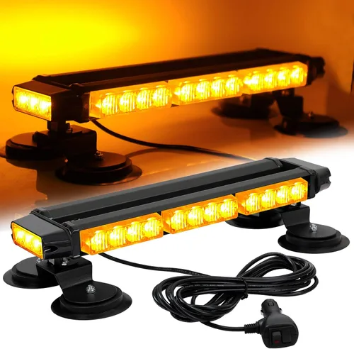 Vista 7 de ASPL - Barra de luz intermitente espectroscópica LED de 16.8 pulgadas, 26 modos intermitentes de alta intensidad, luces de advertencia de peligro