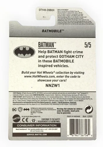 Vista 2 de Hot Wheels Batman Batmobile 2017 (Brave and The Bold) 190/365, negro