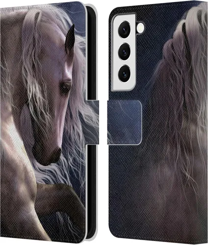 Vista 117 de Head Case Designs Officially Licensed Laurie Prindle A Morgan Christmas Western Stallion Leather Wallet Case Compatible with Samsung Galaxy A07 4G