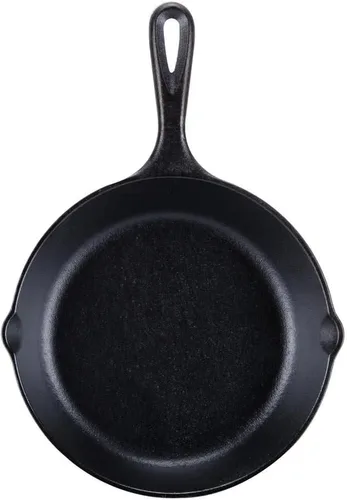 Vista 3 de Royal Industries - Sartén de hierro fundido pre-sazonado, 6-1/2" de diámetro, negro, grado comercial