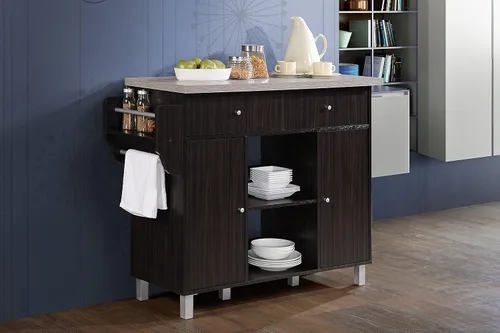 Vista 2 de Hodedah. Isla de cocina con especiero, Madera, Chocolate