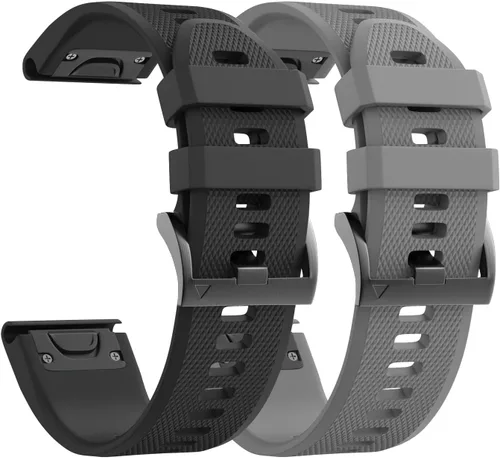 Vista 7 de ANCOOL - Correa para Garmin Fenix 5, de ajuste fácil, de silicona suave de 22 mm de ancho, correa de reloj para Garmin Fenix 5 Azul