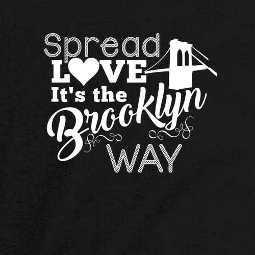 Vista 3 de Pop Threads Spread Love Its The Brooklyn Way Long Sleeve Tee T-Shirt